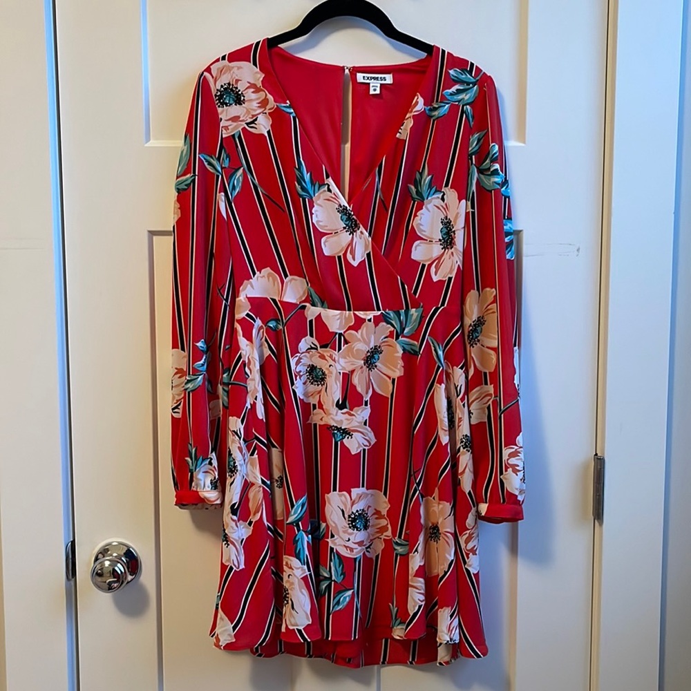 Red Floral Mini Dress